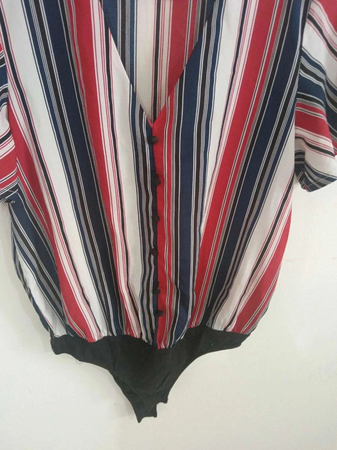 C131 gestreepte Lilie Rose body S/M – photo 3